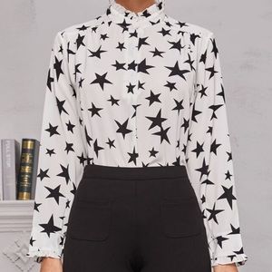 Shein Star Print Blouse